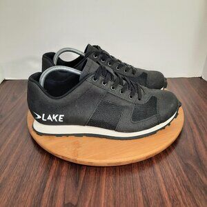 Lake Cycling MX1 Flat Mens Size 44 US 11 Shoes Black Leather Bike Pedal Sneakers